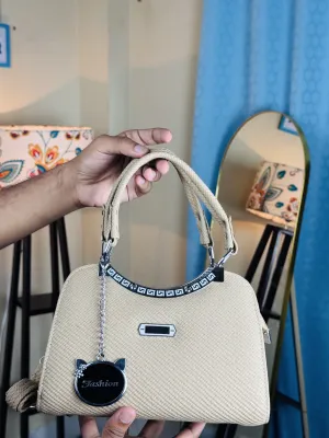 Elegant white cream vanity bag