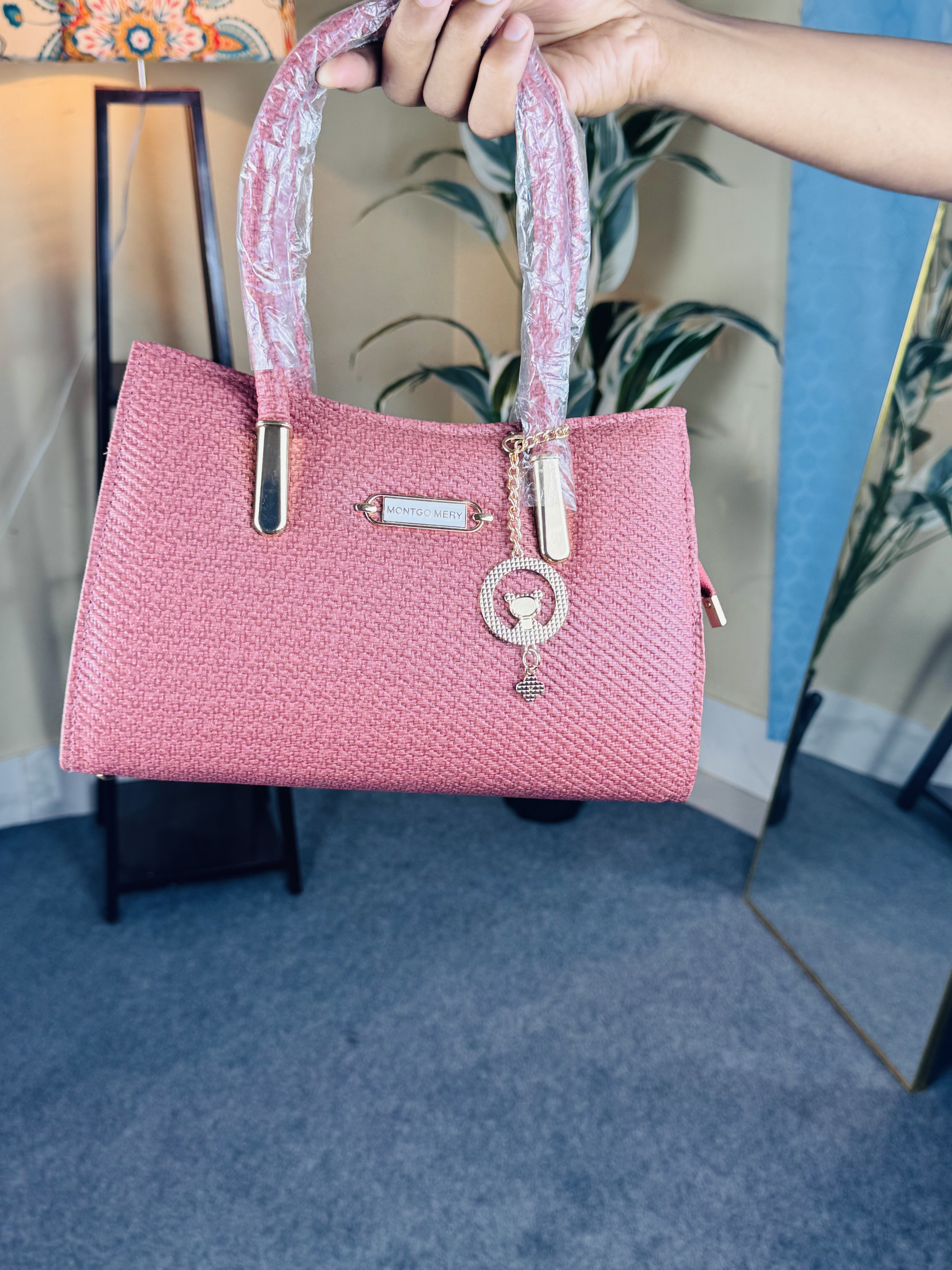 Stylish Pink Medium -Size Ladies’ Bag